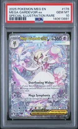 2025 POKEMON MEG EN-MEGA EVOLUTION #178 MEGA GARDEVOIR EX PSA 10 - Image 1