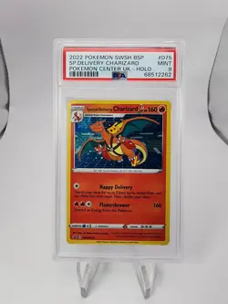 2022 POKEMON SWSH BLACK STAR PROMO #075 SPECIAL DELIVERY CHARIZARD-HOLO PSA 9 - Image 1