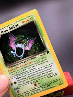 Pokemon TCG Dark Golbat Rare Holo Card #7/82 Team Rocket W/SWIRL 🌀 NM - Image 2