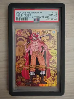 Gold Roger Manga Alt Art OP09-118 Parallel PSA 10 ONE PIECE Card JP - Image 1