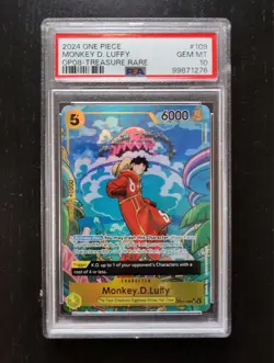 MONKEY D. LUFFY TREASURE RARE ONE PIECE OP08-TWO LEGENDS 2024 109 PSA 10 - Image 1