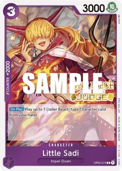 Little Sadi (Judge) - OP02-073 - One Piece Promotion Cards - Promo - NM - Foi... - Image 1