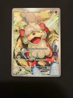 Hisuian Growlithe Holo Illustration Rare Card 181/167 Sv06: Twilight Masquerade - Image 1