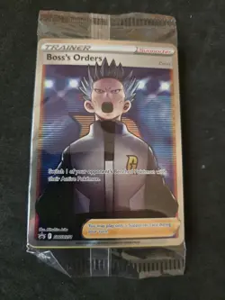 Boss's Orders" Pokemon Sword & Shield SWSH 251 / Black Star Promo / Sealed NM - Image 1