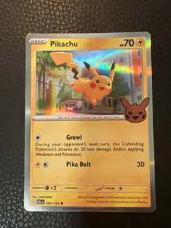 # Pokemon TCG - 2023 Trick or Trade Stamped Pikachu 62/193 Holo Pack Fresh NM - Image 1