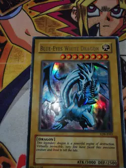 Blue-Eyes White Dragon lob-e001 Unltd Ed (HP) Ultra Rare Yu-Gi-Oh! - Image 5