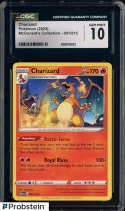2025 Pokemon McDonald's Collection M24EN #001/015 Charizard CGC 10 GEM MINT - Image 1