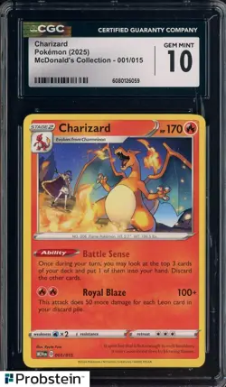 2025 Pokemon McDonald's Collection M24EN #001/015 Charizard CGC 10 GEM MINT - Image 1