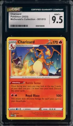2025 Pokemon McDonald's Collection M24EN #001/015 Charizard CGC 9.5 MINT+ - Image 1