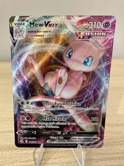Mew VMAX 114/264 Fusion Strike Ultra Rare Pokemon Card Full Art Holo TCG - Image 1