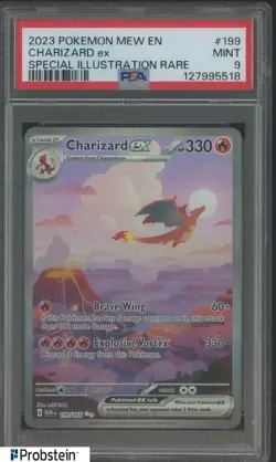 2023 Pokemon Mew En Special Illustration Rare #199 Charizard ex PSA 9 MINT - Image 1