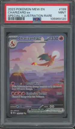 2023 Pokemon MEW EN Special Illustration Rare #199 Charizard ex Mint PSA 9 - Image 1