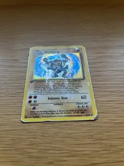 Pokemon Machamp Holo Card 8/102 1st Edition - Damaged - Image 3