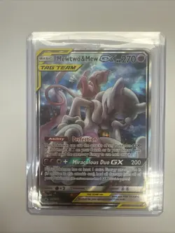 Pokemon TCG Mewtwo & Mew GX SM191 Holo Trading Card Near Mint - Image 1