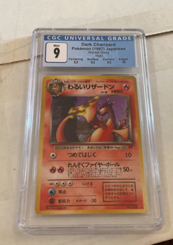 Pokemon Japanese Dark Charizard Team Rocket CGC 9 Mint Card #006 - Image 1