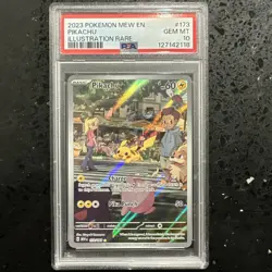 Pokemon Pikachu TCG Card 173/165 Scarlet & Violet 151 Illustration Rare PSA 10 - Image 1