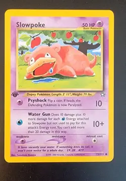 Pokemon card Slowpoke 1st Edition 73/111 Neo Genesis Near Mint - Image 1