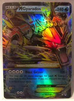 Pokemon TCG 2016 XY Breakpoint Mega M Gyarados EX Ultra Rare Holo Card 27/122 - Image 1