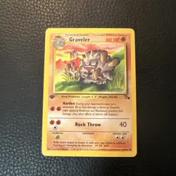 # Graveler 37/62 1ST EDITION Fossil VINTAGE WOTC Pokemon 1999 Near Mint NM - Image 1