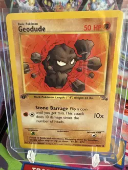 Pokemon Tcg Geodude 47/62 Fossil 1st Edition Regular Never Played, NM! - Image 1
