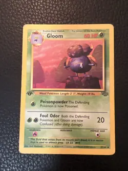 T1 Gloom 37/64 1st Edition Jungle Vintage WOTC Pokemon 1999 TCG - Image 1