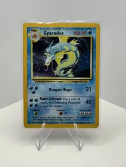 Pokemon Gyarados TCG Base Set Holo Card 6/102 Unlimited Rare, LP-/MP Condition - Image 1