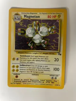 Magneton Holo Rare Pokemon Card FOSSIL SET 11/62 WOTC EXCELLENT-NEAR MINT - Image 1