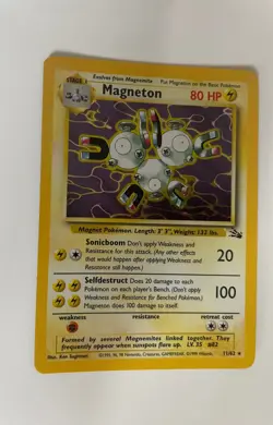 Magneton Holo Rare Pokemon Card FOSSIL SET 11/62 WOTC EXCELLENT-NEAR MINT - Image 3