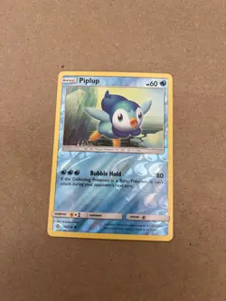 Piplup 54/236 Reverse Holo Card Sun & Moon - Cosmic Eclipse Pokemon TCG NM - Image 1