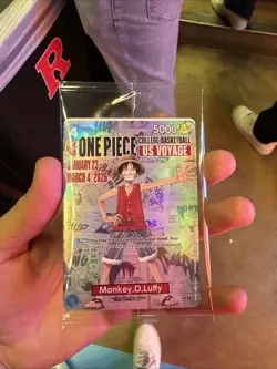 One Piece Monkey D. Luffy US College Basketball Promo Card RUTGERS - Image 1