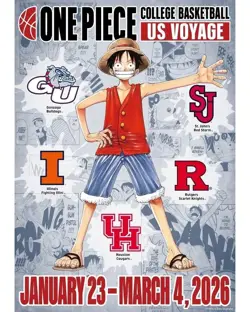One Piece Monkey D. Luffy US College Basketball Promo Card RUTGERS - Image 2