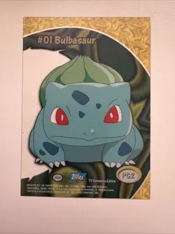 2000 Topps Pokemon TV Animation Series 2 #PC2 Bulbasaur Clear Card - Image 2