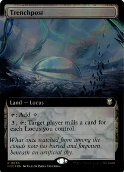 MTG Trenchpost (Extended Art) (Ripple Foil) Foil NM Commander: Modern Horizons 3 - Image 1