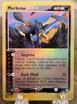 Murkrow 47/100 Sandstorm Reverse Holo Pokemon TCG Near Mint - Image 1