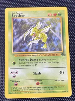 Pokemon Scyther 26/64 Non Holo Jungle Unlimited LP - Image 1
