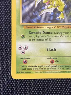 Pokemon Scyther 26/64 Non Holo Jungle Unlimited LP - Image 5