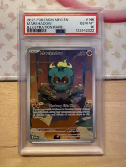 2025 POKEMON MEG EN-MEGA EVOLUTION ILLUSTRATION RARE #146 MARSHADOW PSA 10 - Image 3