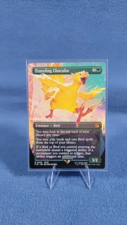 TRAVELING CHOCOBO (BORDERLESS) (406) Regular Final Fantasy FIN Magic MTG NM - Image 3