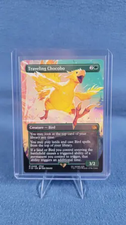 TRAVELING CHOCOBO (BORDERLESS) (406) Regular Final Fantasy FIN Magic MTG NM - Image 4