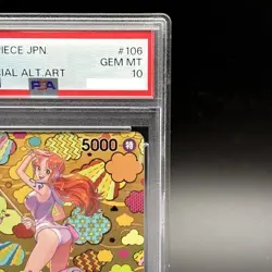 PSA 10 Nami SR-SPC OP08-106 Emperors in the New World ONE PIECE Card Japanese - Image 2