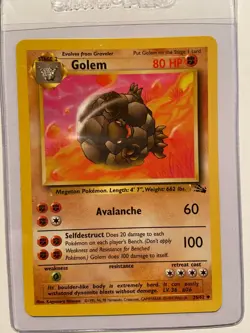 GOLEM 36/62 - Fossil Set - Uncommon Pokemon Card - Near Mint - Image 1