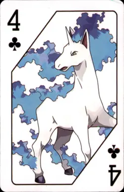 Pokemon 1000th Episode Playing Card Set Rapidash 4 of Clubs - Image 1