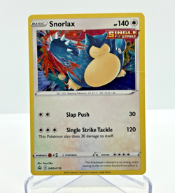 Snorlax Holo SWSH119 Black Star Promo Pokemon Card Played - Image 1