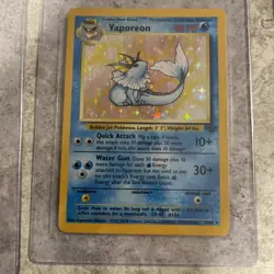 Pokemon TCG Vaporeon Holo Rare Card Jungle Set, #12/64, Vintage NM Condition - Image 5