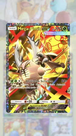 Pokemon TCG Pocket Mega Pinsir EX ⭐⭐ Fullart (GER) - Trade - Image 1