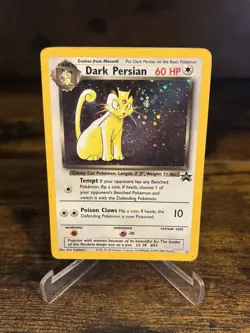 Pokemon WoTC Promo - Dark Persian 17/53 Holo Rare Swirl - Played - Image 1