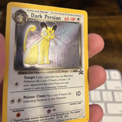 Pokemon WoTC Promo - Dark Persian 17/53 Holo Rare Swirl - Played - Image 3