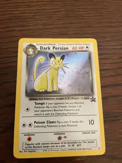 Pokemon Dark Persian #17 WOTC Black Star Promo Holo- Near Mint Condition - Image 1