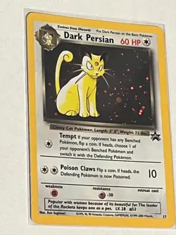Dark Persian Trail Swirl 17/53 WOTC Promo Holo Pokemon Card LP/MP - Image 1