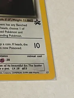 Dark Persian Trail Swirl 17/53 WOTC Promo Holo Pokemon Card LP/MP - Image 5